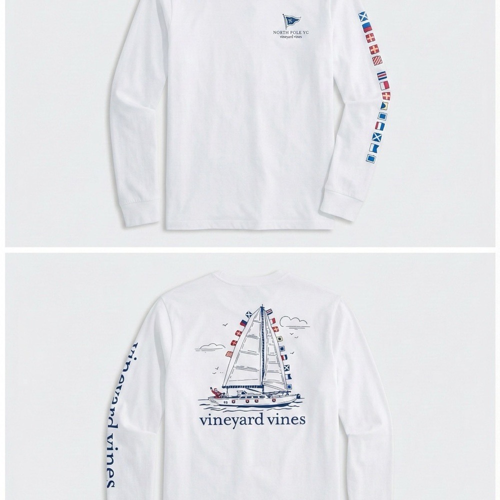 Vineyard Vines North Pole Yacht Club LS shirt